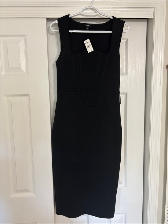 Express Dresses & Skirts - Express Black Sleeveless Midi Bodycon Dress